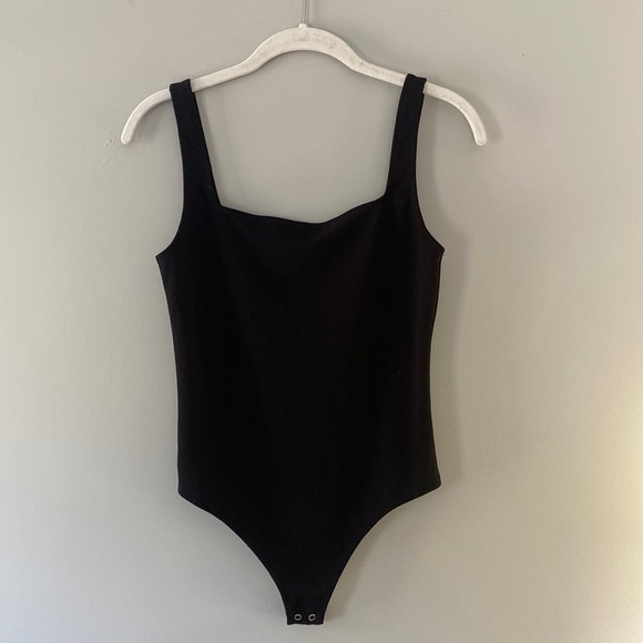 Express Tops - Express Black Bodysuit size Small square neckline